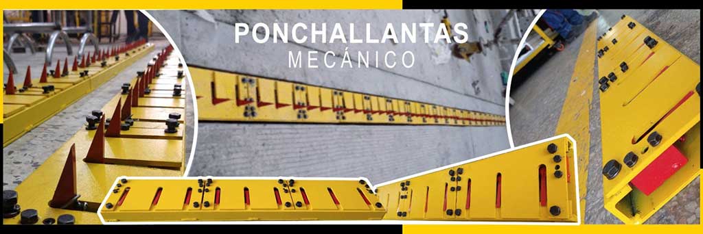 ponchallantas en señalizacion vial