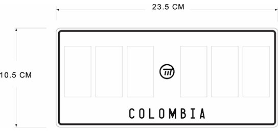 dimensiones placas para motocicletas