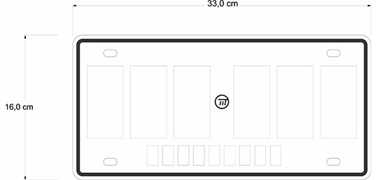 dimensiones de placas vehiculares para carro