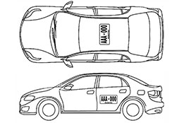 placas vehiculares en automoviles publicos